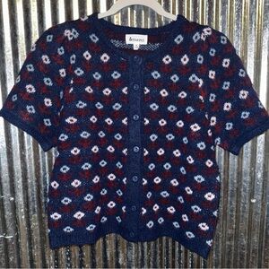 &merci Women's Navy Patterned Sweater
